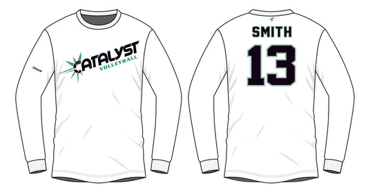 Catalyst White Long Sleeve Tee - Customizable